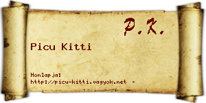 Picu Kitti névjegykártya